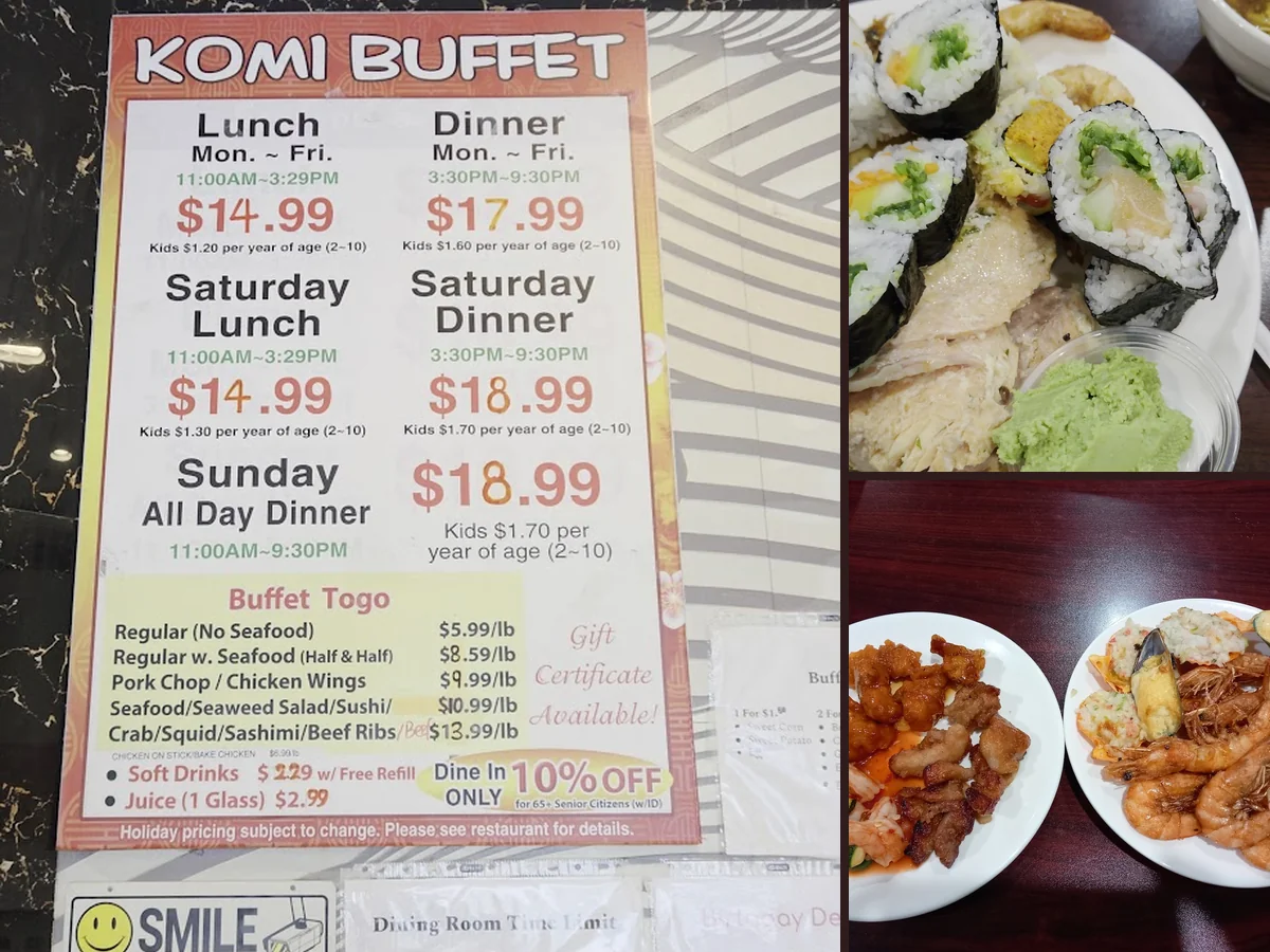 Buffet trays with assorted hot dishes