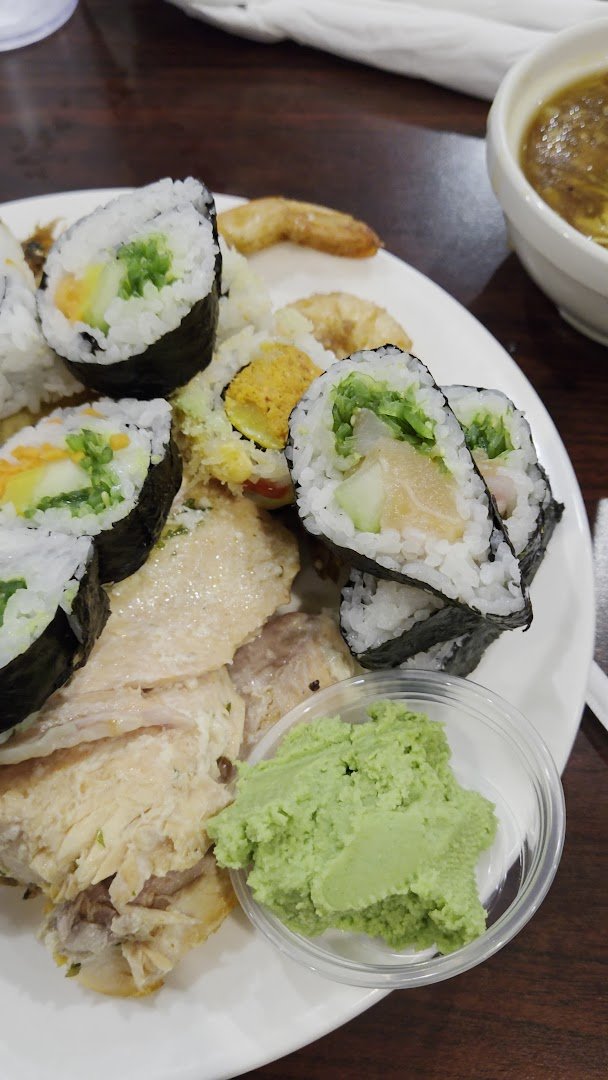 Buffet trays with assorted hot dishes